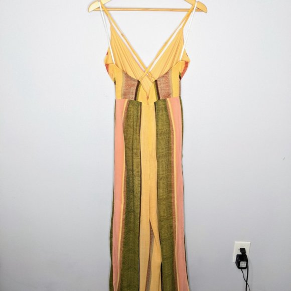 Lulu's Yellow Beach Club Striped Wide-Leg Jumpsuit - Picture 11 of 14